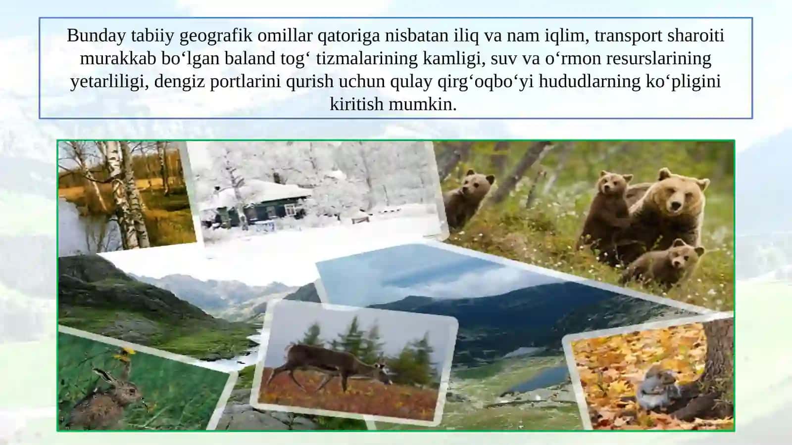 Yevropaning tabiiy sharoiti va resurslari 4