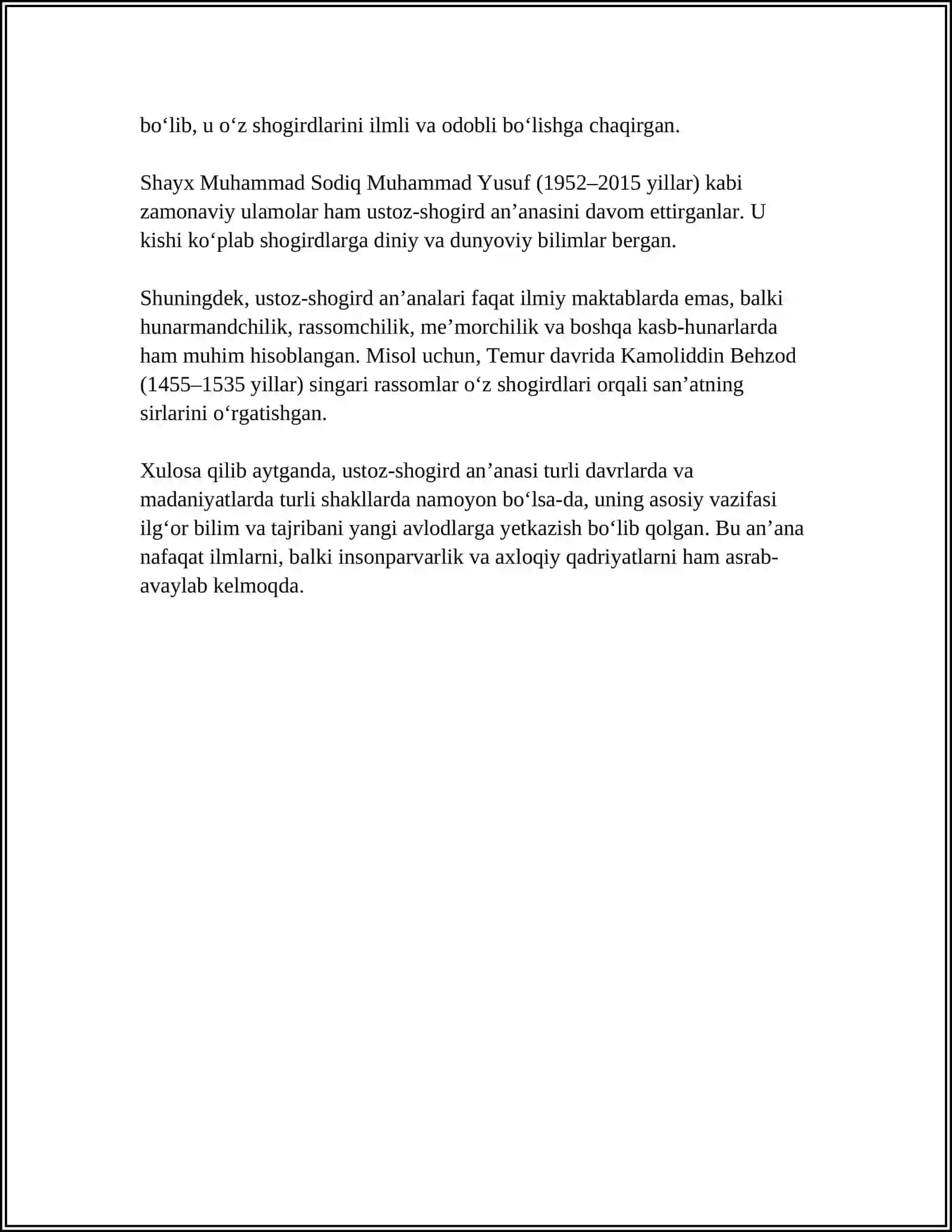 TAVSIFIY TALIMOTDA USTOZ VA SHOGIRD ANANALARI 4