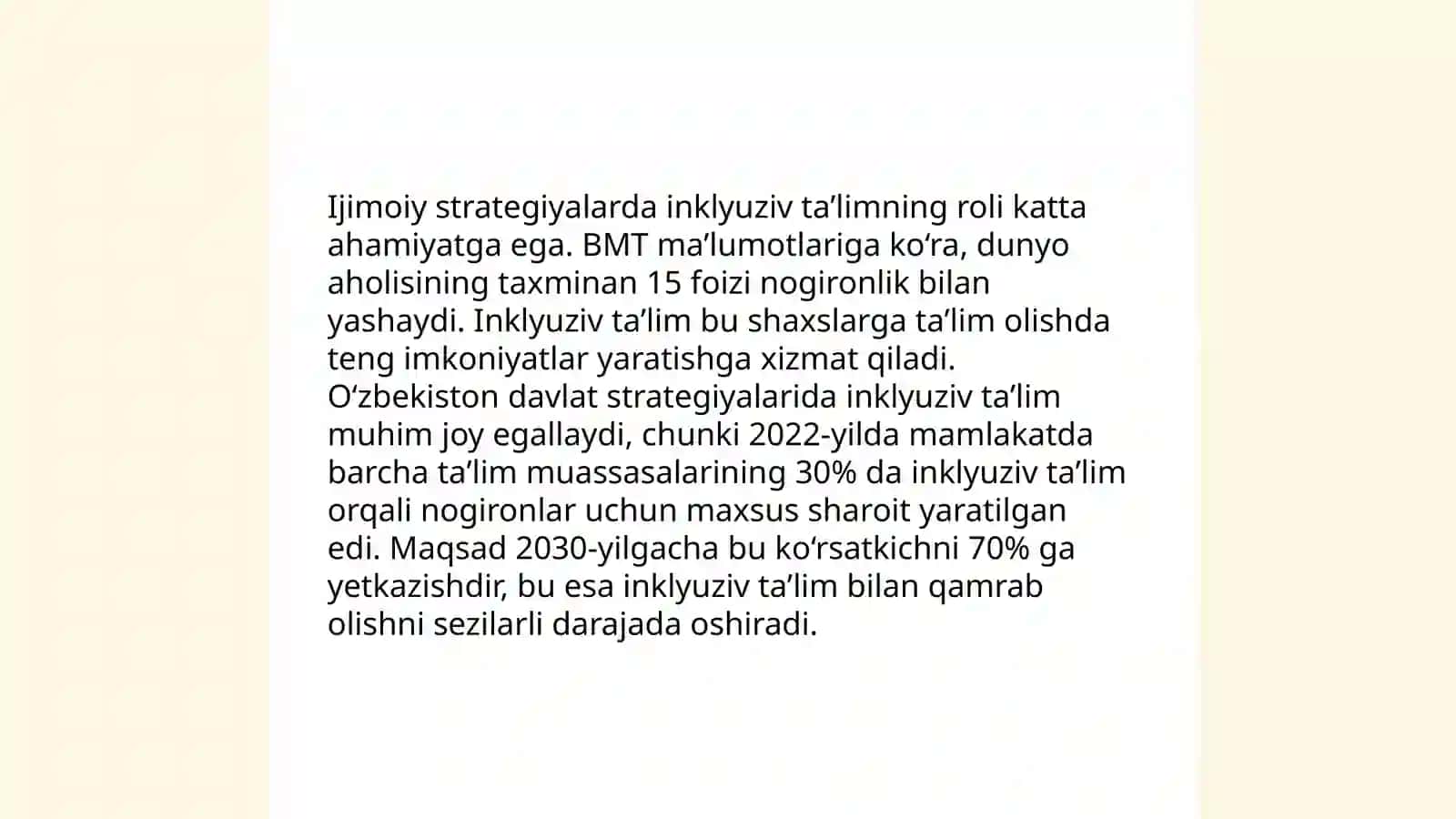 Inklyuziv taʼlimning mohiyati va ahamiyati 4