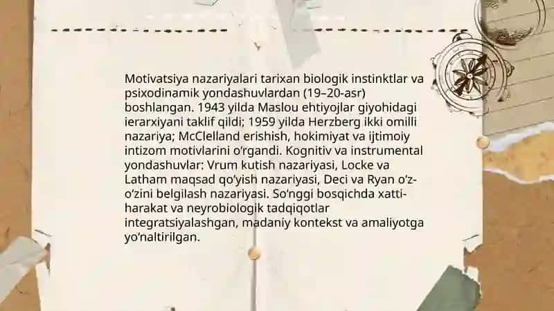 Inson motivatsion sohasining rivojlanishi 4