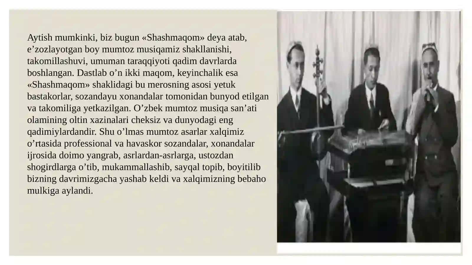 O’zbek mumtoz musiqa xazinasi va uning xususiyatlari 4