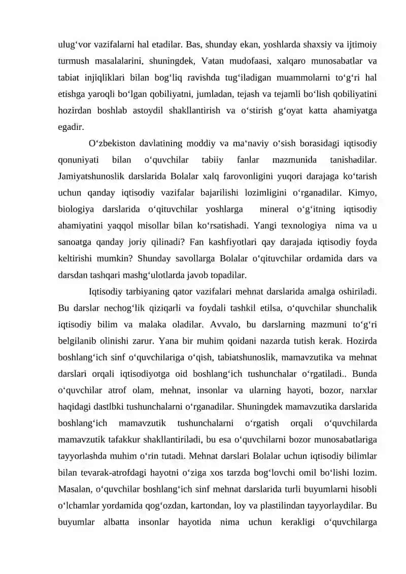 Iqtisod va mehnat tarbiyasi 4