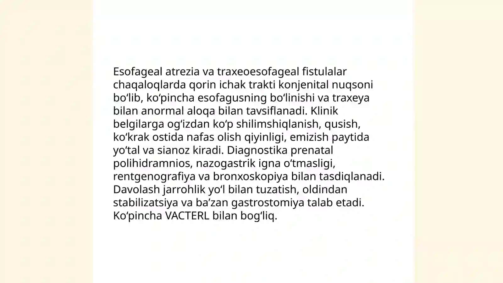 Meda ichak trakti rivojlanishi 4