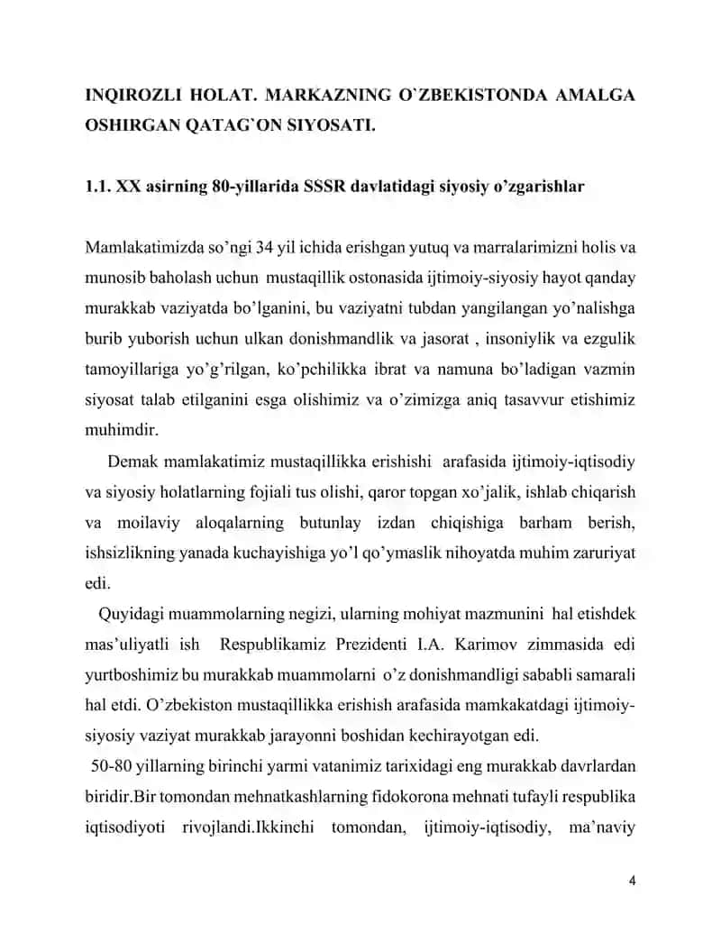 Òzbekistinda paxta ishi  kurs ishi 4