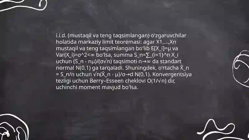 Markaziy limit teoremasi 4