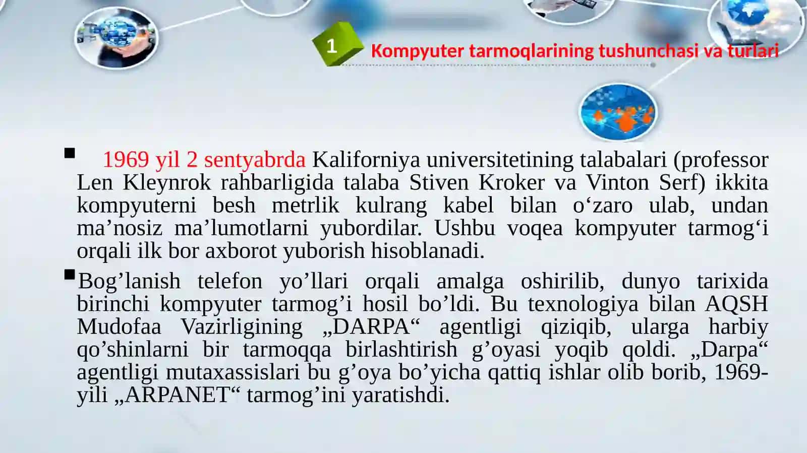 INTERNET TEXNOLOGIYALARI VA XIZMATLARI 4