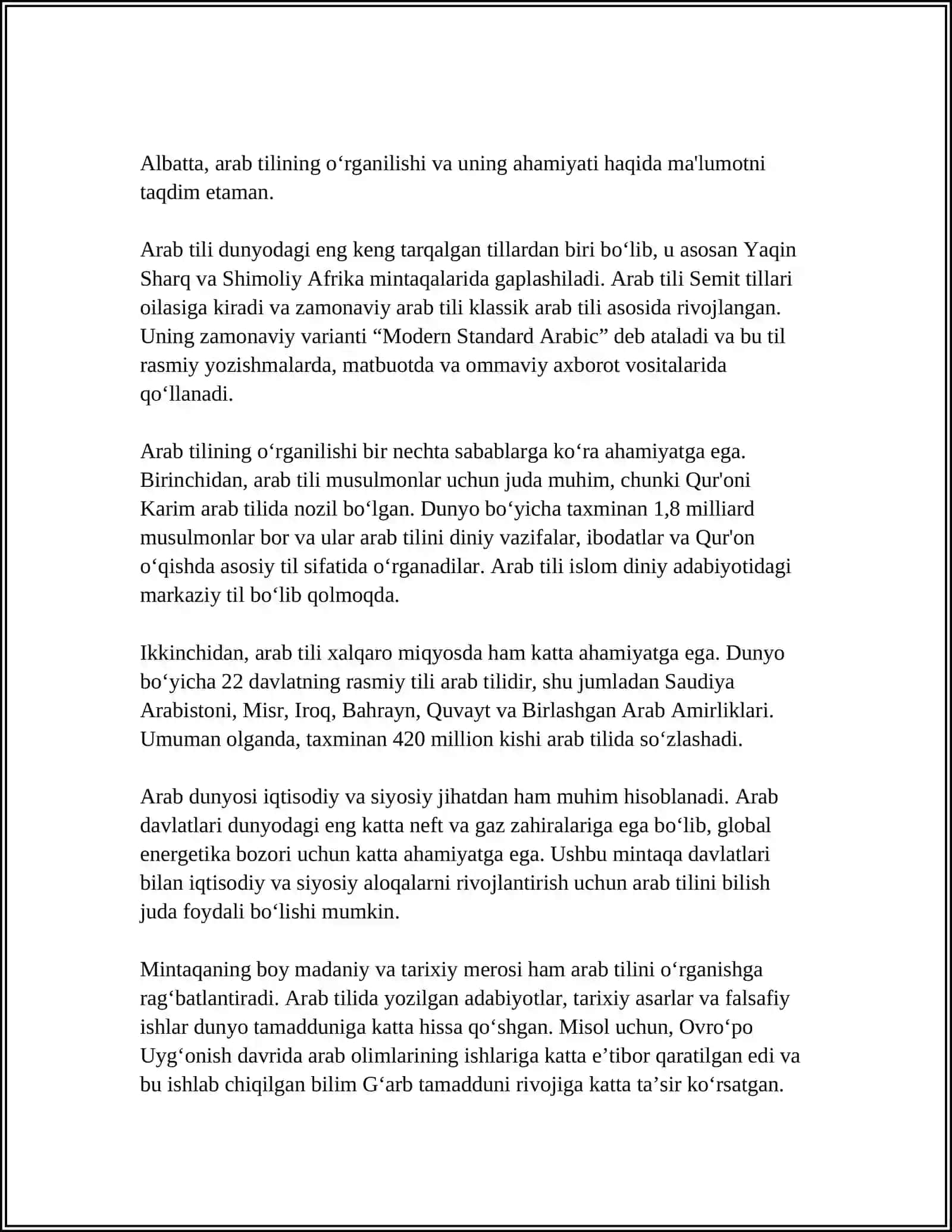 ARAB FILOLOGIYASINI HOZIRGI KUNDAGI AHAMIYATI 4