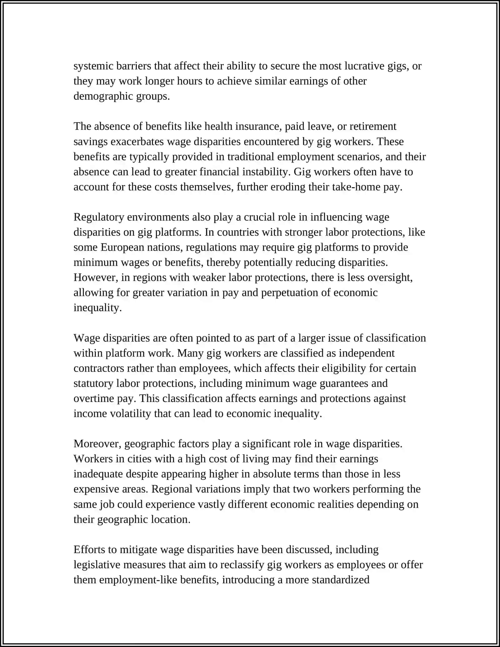 ECONOMIC INEQUALITY AND PLATFORM WORK 4