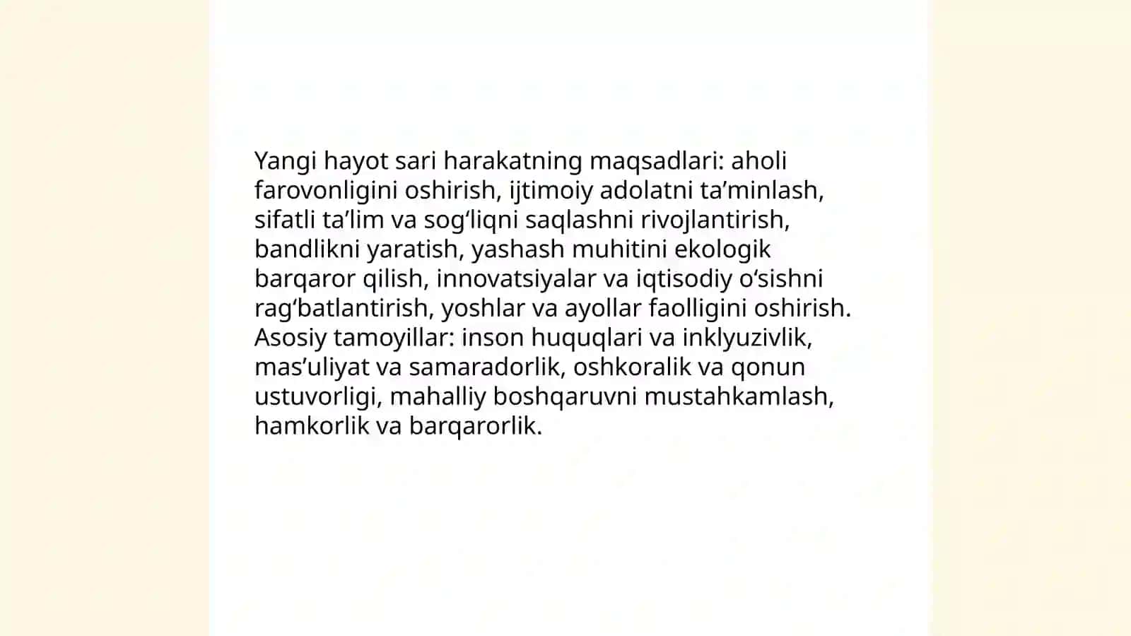 Yangi hayot sari harakat 4
