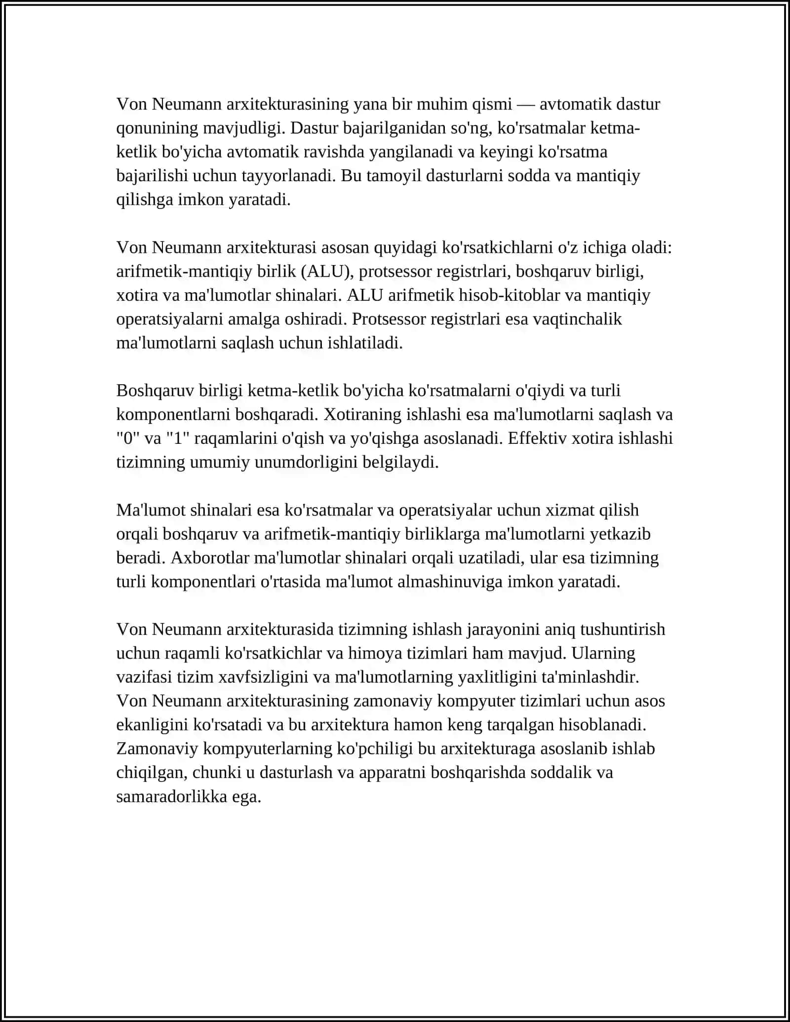 Von Neumann arxitekturasi 4