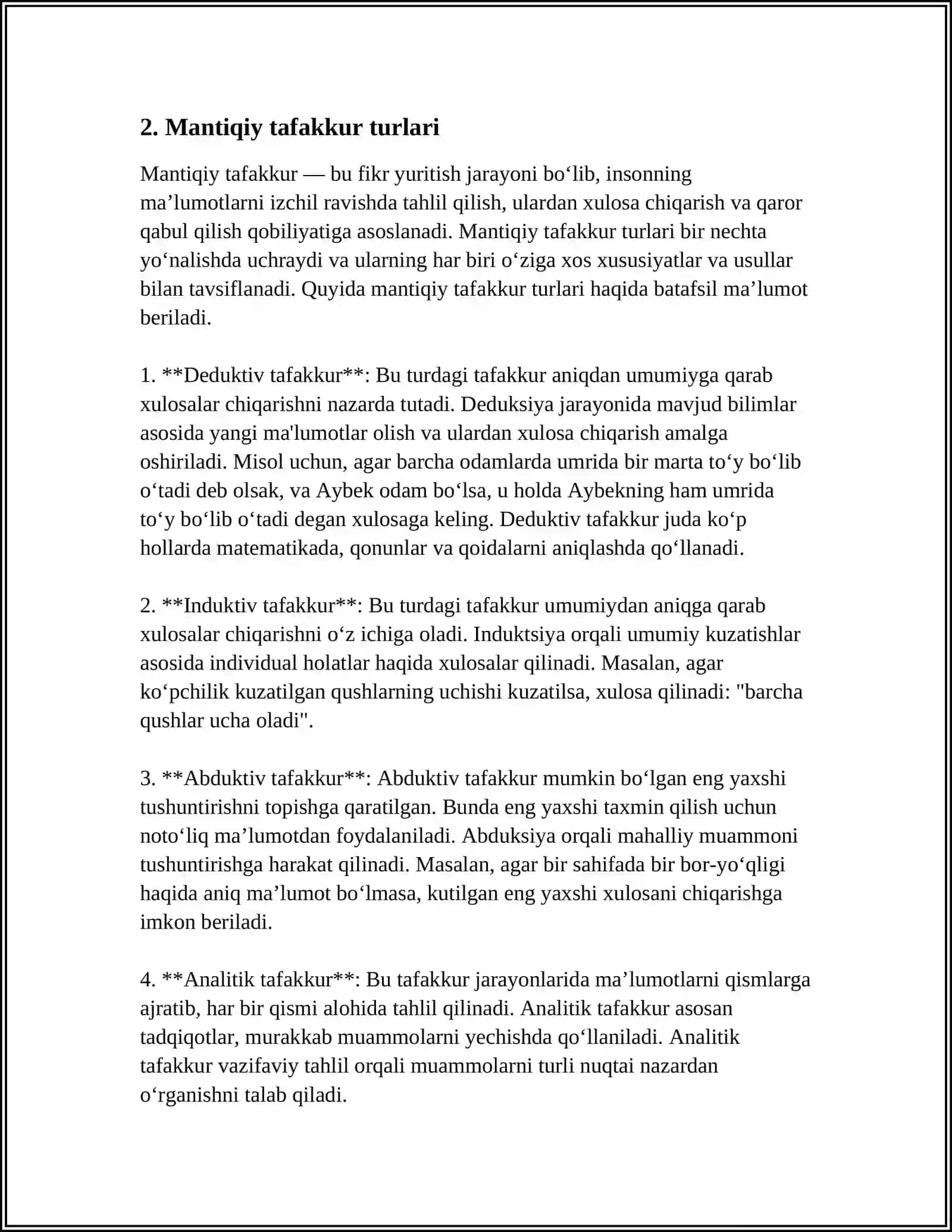 TAFAKKURNING MANTIQIY SHAKLLARI VA QONUNLARI 4