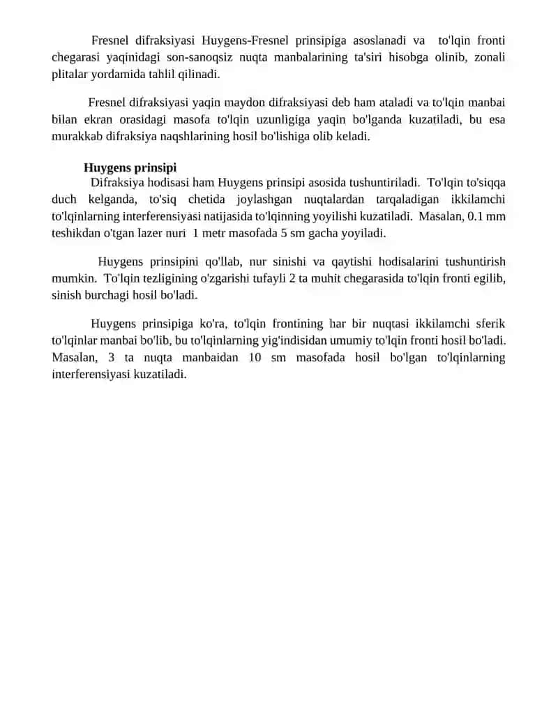 Yorugʻlikning toʻlqin xossalari 4
