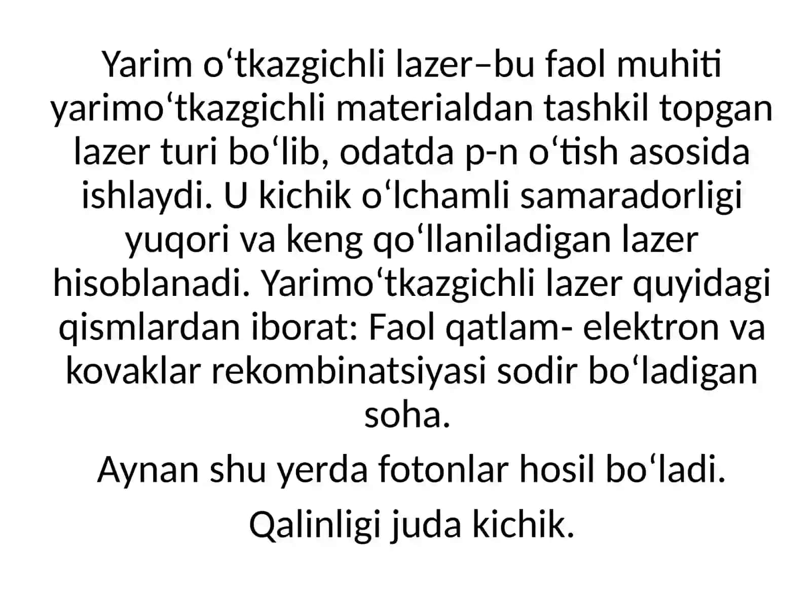 Yarimoʻtkazgichlilazerlar 4