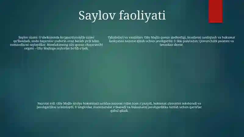 Oliy Majlis Faoliyati Va Vakolatlari 4