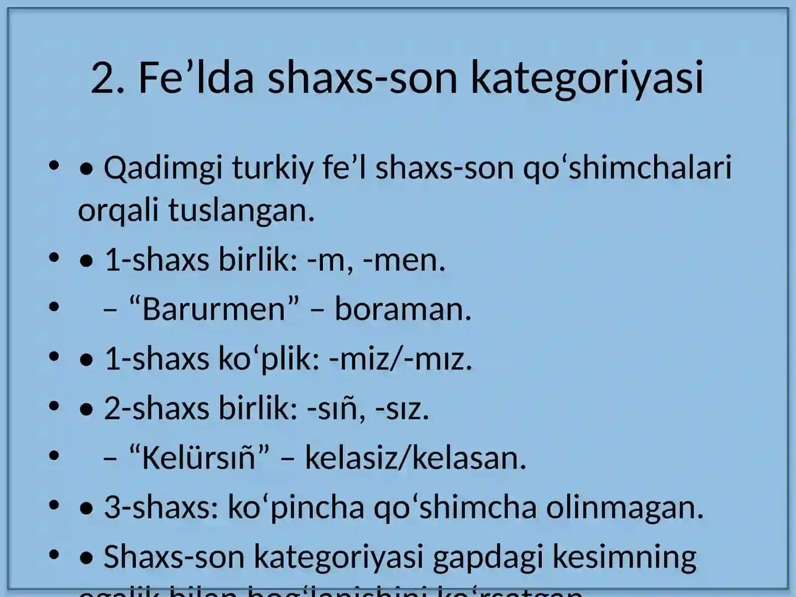 Feʼl (Qadimgi turkiy tilda) 4
