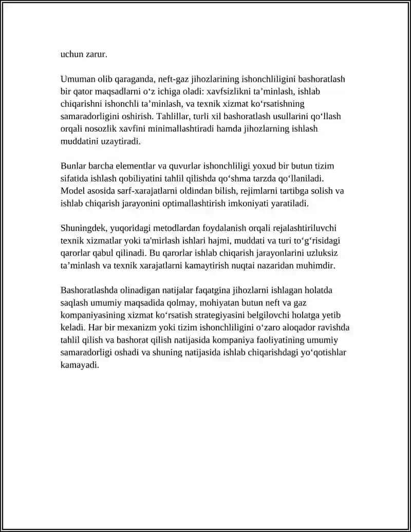 NEFT GAZ JIHOZLARI ISHONCHLILIGINI BASHORATLASH 4