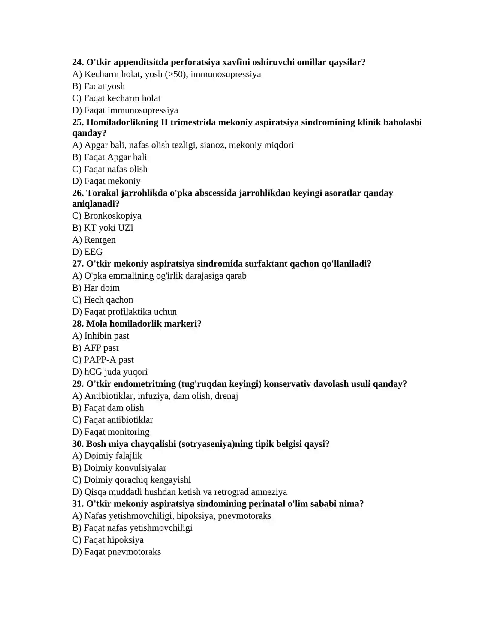 Siydik analizi savollari 4