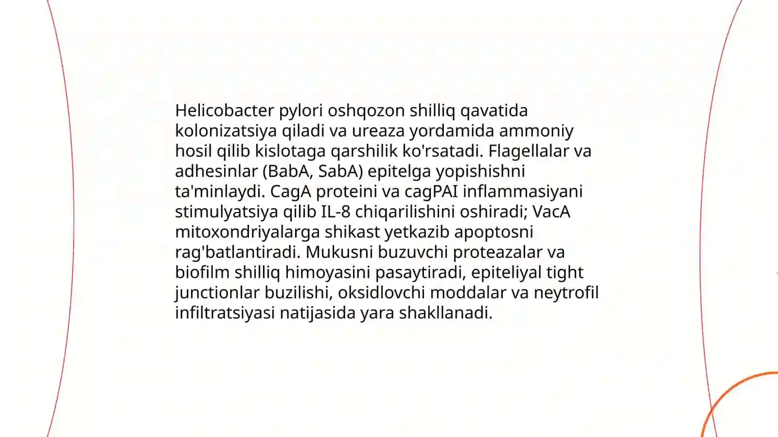 Oshqozon yara kasalligi etiopatogenezi 4