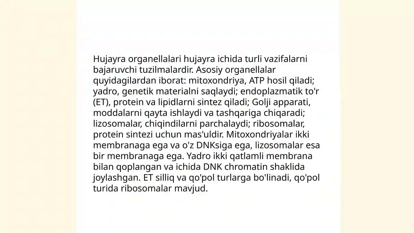 Hujayra tuzilishi 4