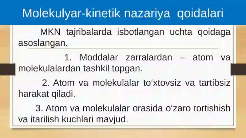 Molekulyar-kinetik nazariyasi 4