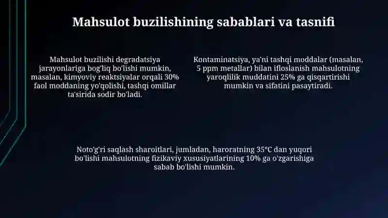Yaroqsiz mahsulotlarni sinash uchun laboratoriya usullari 4