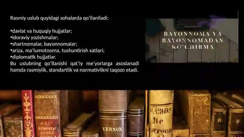 Rasmiy uslub va uning umumiy xususiyatlari 4
