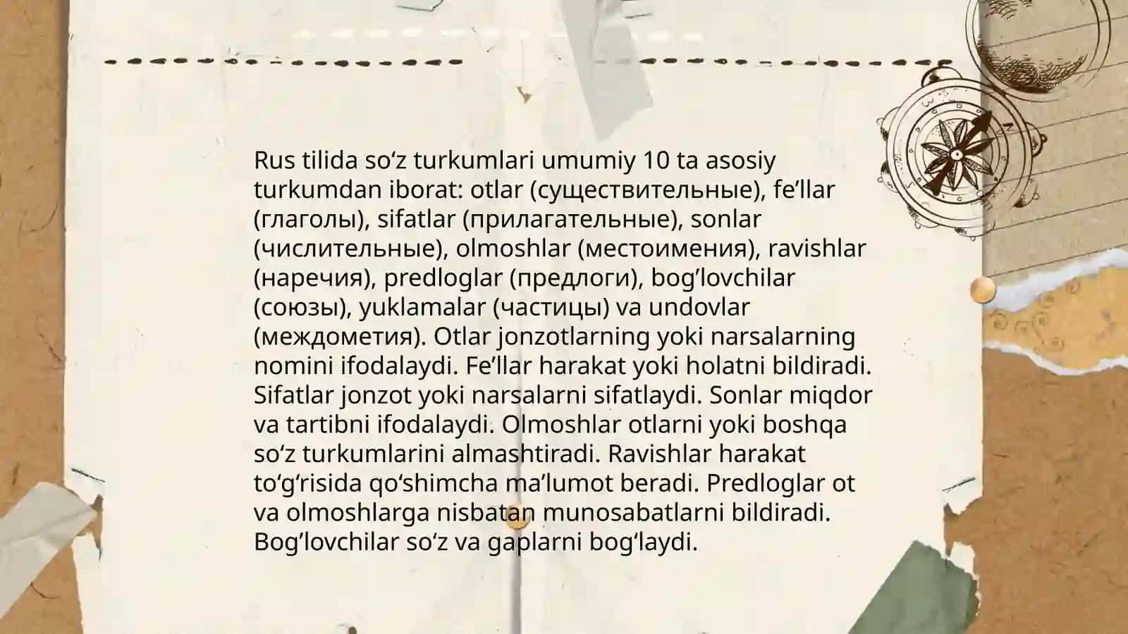 O‘zbek tilida so‘z turkumlari 4