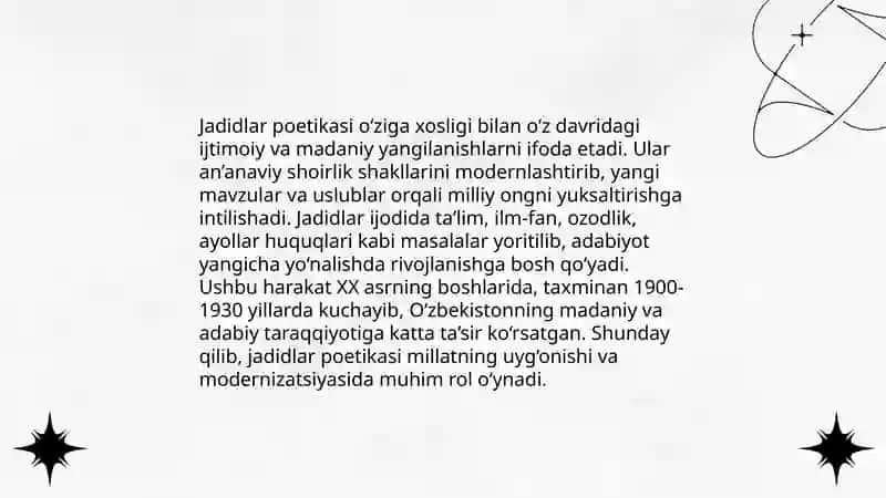Jadidlar ijodida poetik janrining yangilanishi 4