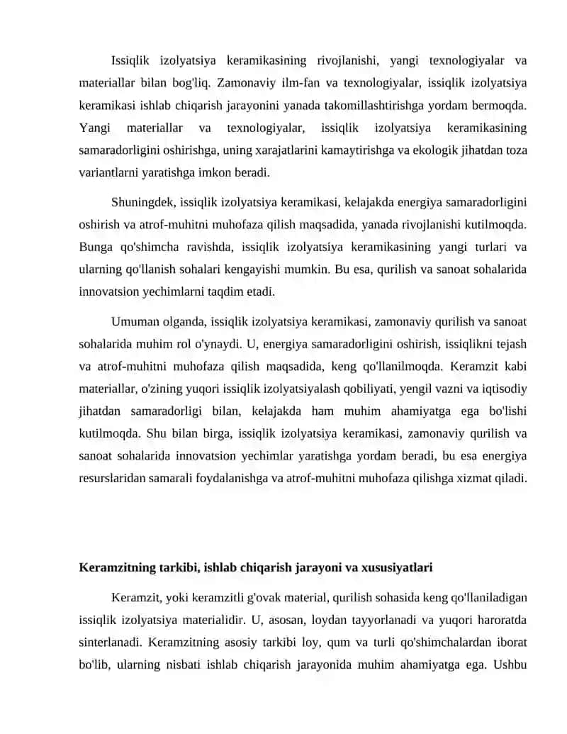 Issiqlik izolyatsiya keramikasi. Keramzit 4