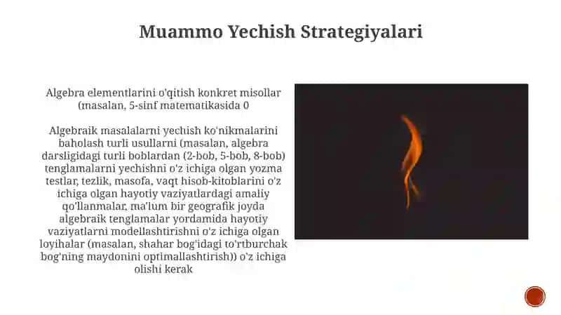 Algebraik elementlarni oʻrgatish metodikasi 4