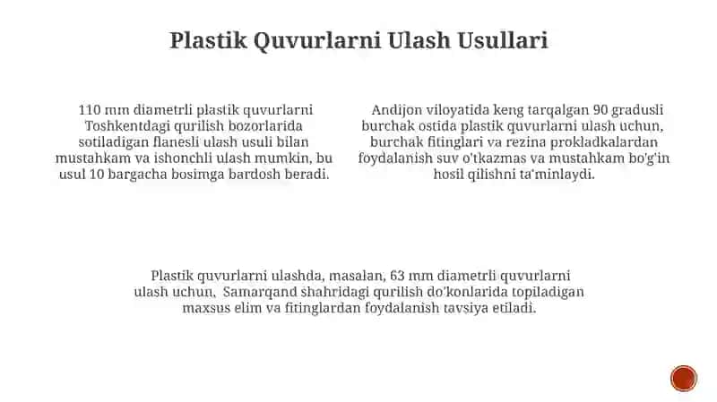Plastmassa trubali oʻtkazgichlar 4