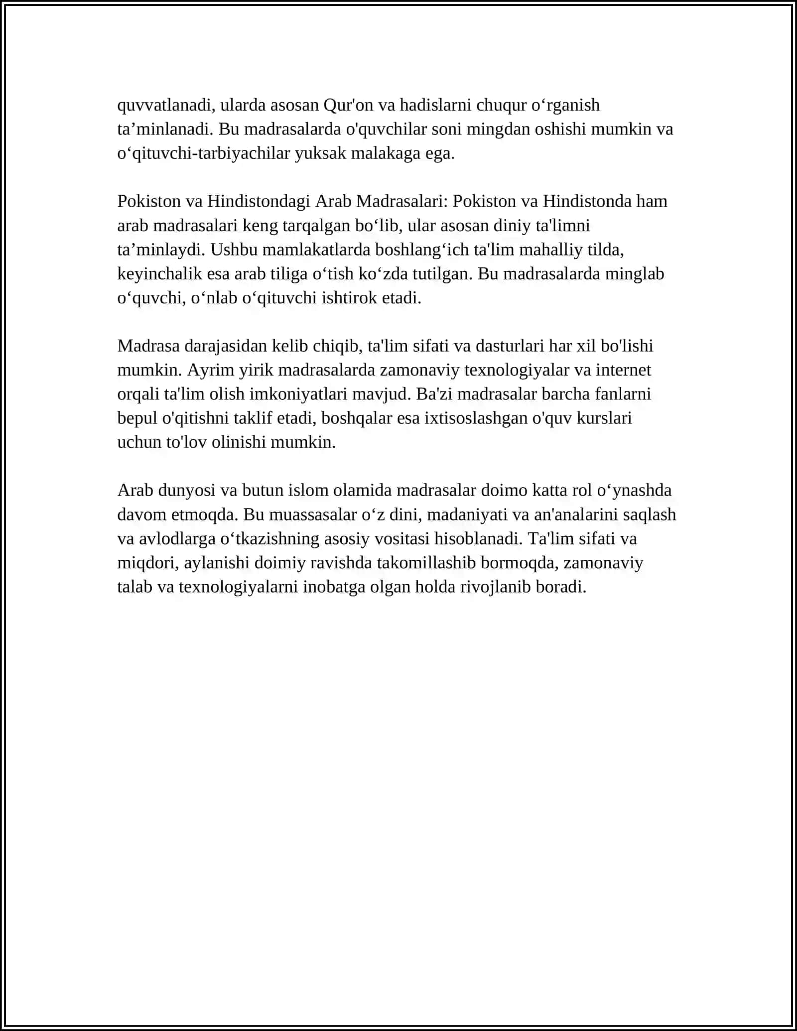 Arab Madrasalarida Ta'lim Tizimi 4
