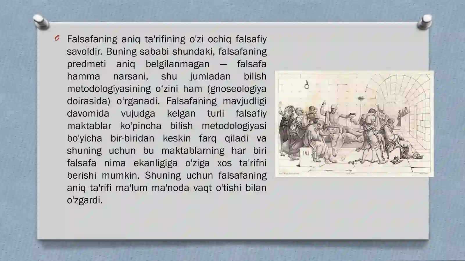 Falsafa turmush tarzi va dunyoni anglash usuli 4