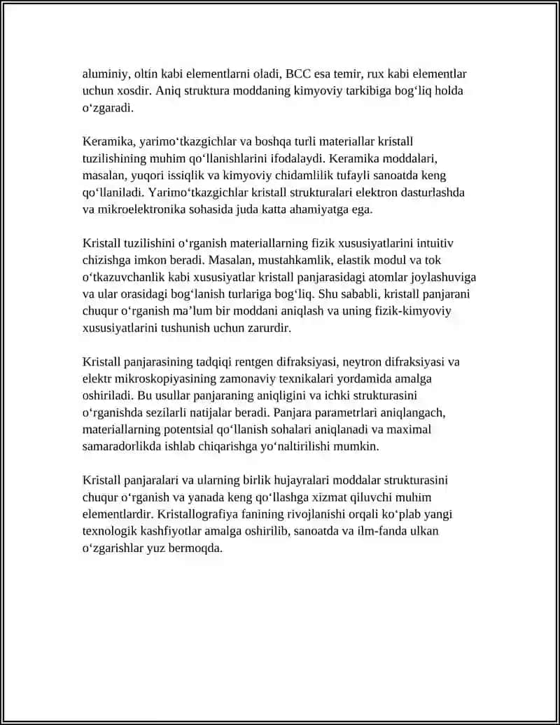MODDALARNING KRISTALL TUZILISHI 4