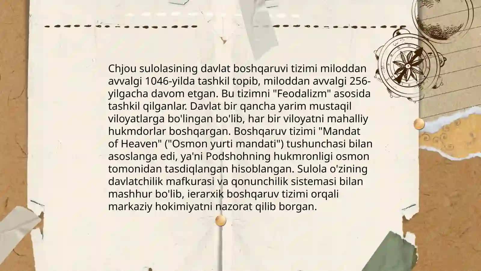 Chjou sulolalari davrida xitoy 4