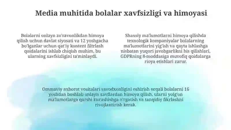 Media muhitda bola huquqlari 4