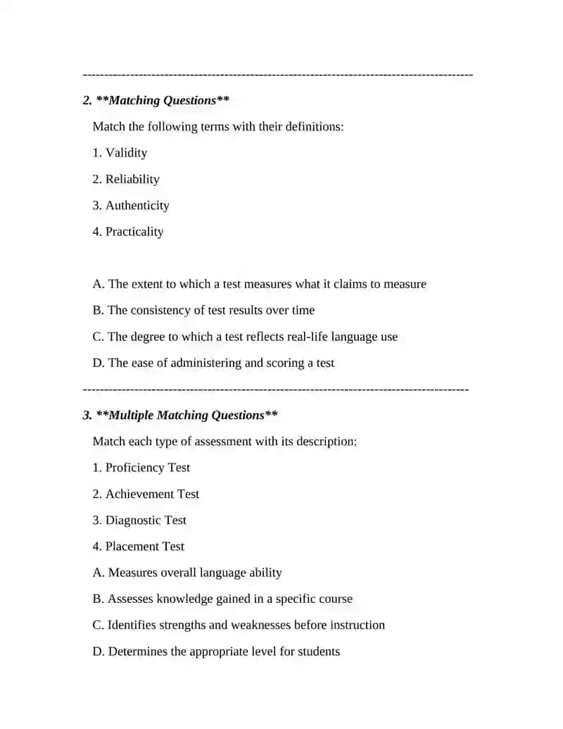 Principles of Language Assessment and Test Design 4