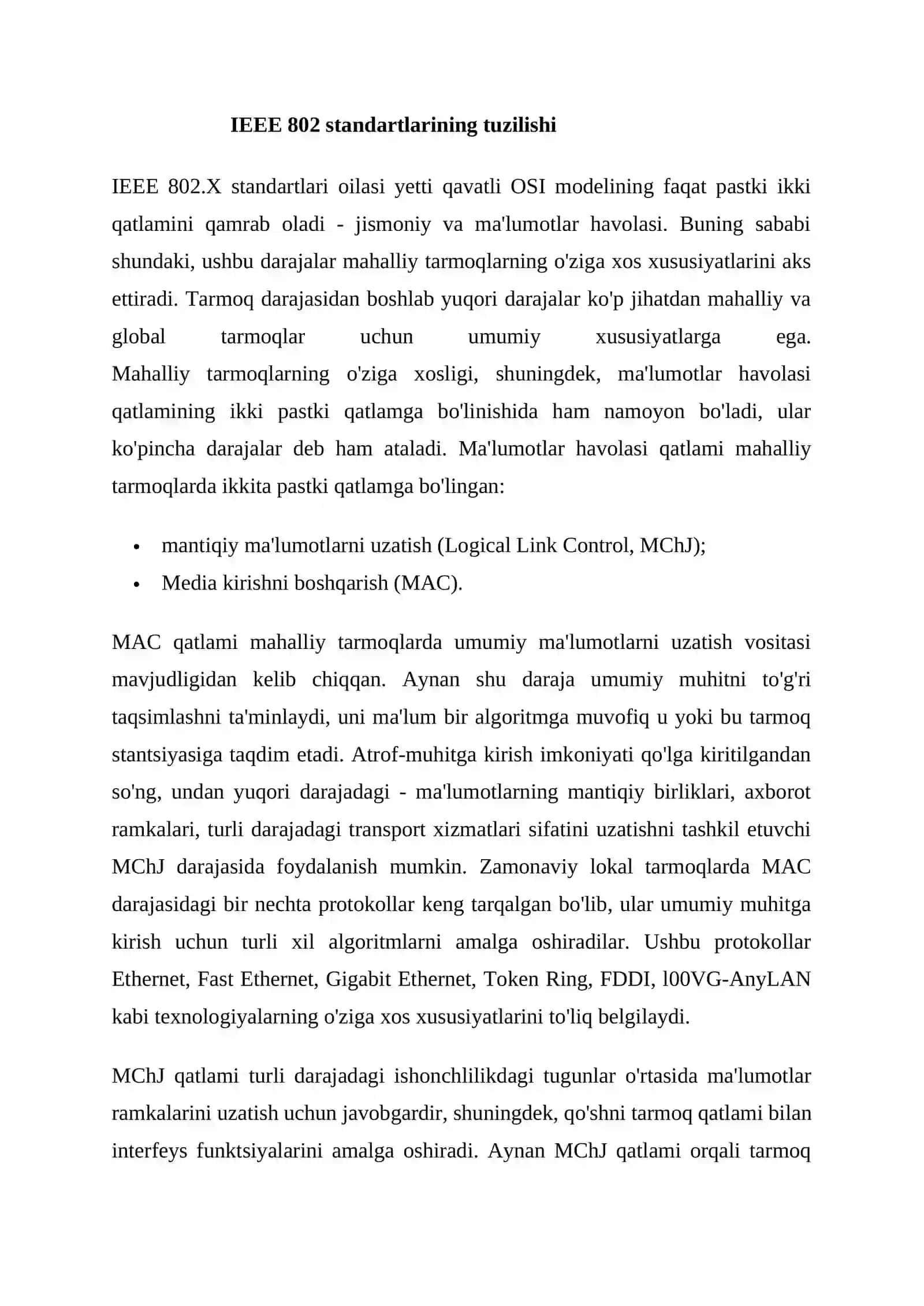 IEEE 802.x standartlarining strukturasi 4