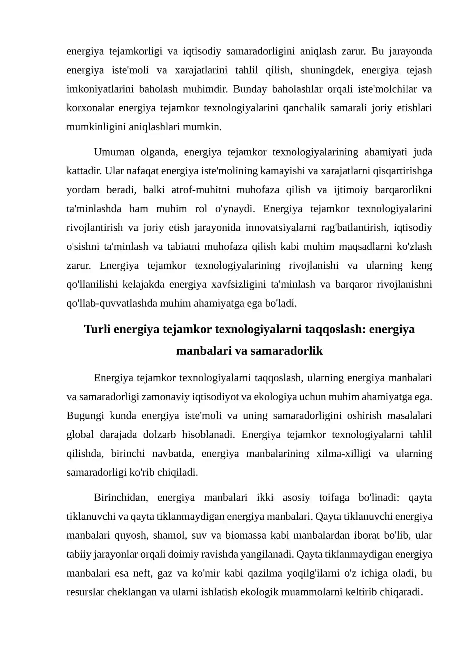 Energiya tejamkor texnologiyalarni taqqoslash 4