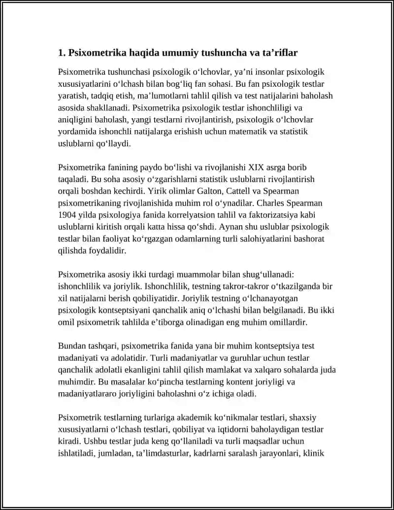 PSIXOMETRIKA HAQIDA TUSHUNCHA 4