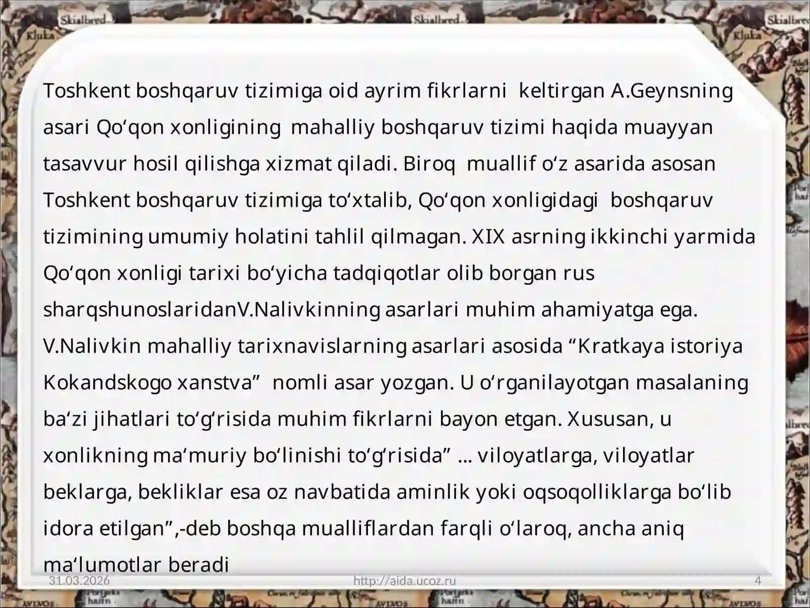 Adabiyotlar ro’yhati 4