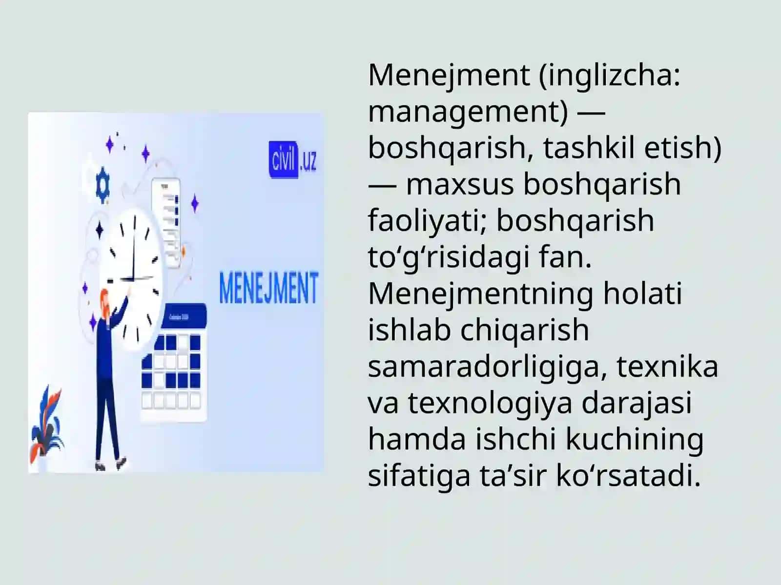 menejment fanidan tayyorlagan taqdimoti 4
