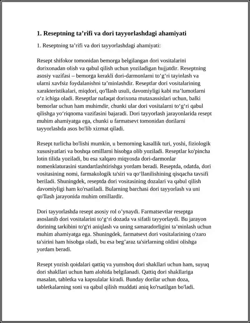 RESEPTURANING UASH TAYYORLASHDAGI AHAMIYATI 4