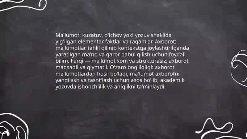 Akademik yozuv va axborot 4