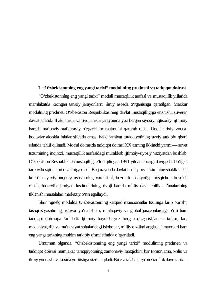 Referati "Yangi O‘zbekiston tarixi" 4