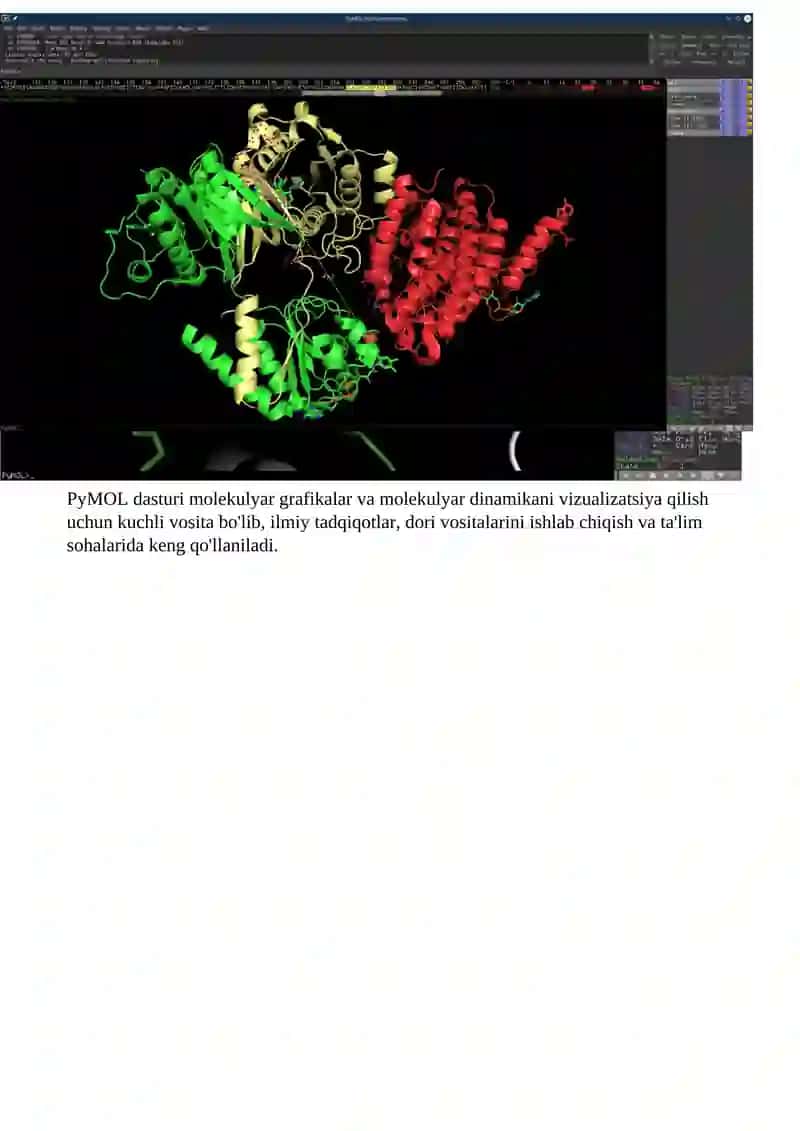 Pymol dasturida ishlash yo'riqnomasi 4