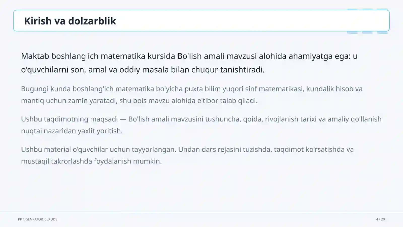 Bo'lish amali (2-sinf) 4