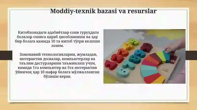 Maktabgacha ta'lim tizimidagi standartlar 4
