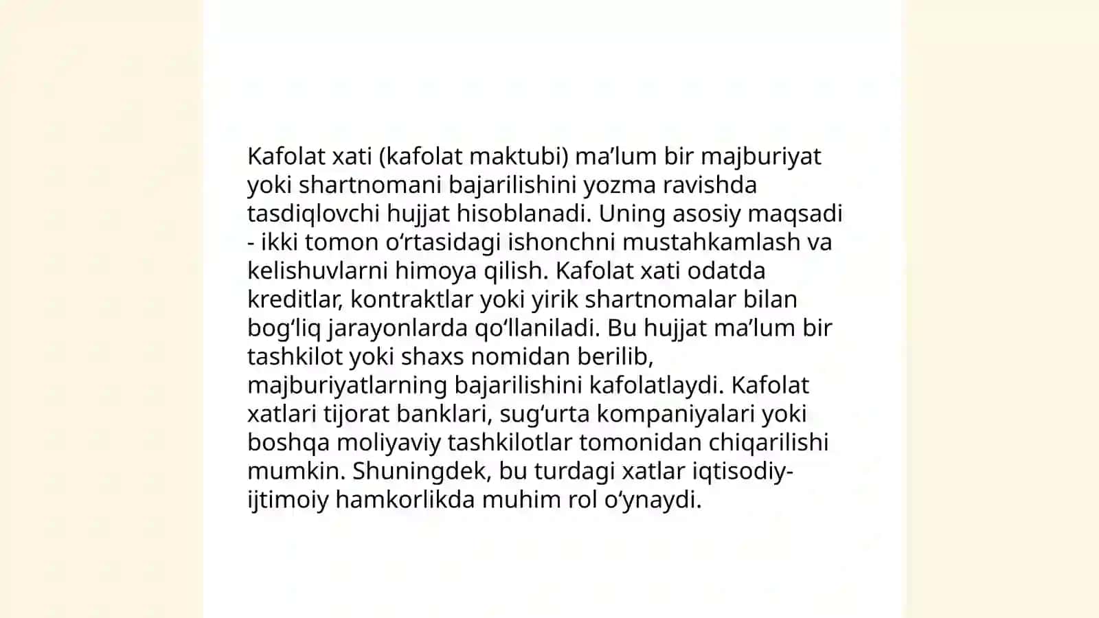 Kafolat xati haqida umumiy ma'lumot 4