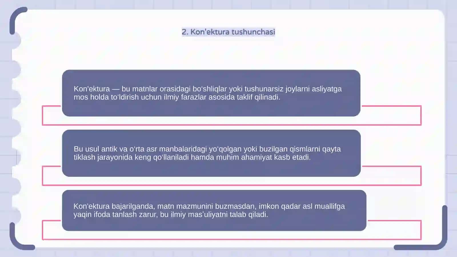Gloss,kon'ektura va interpolyatsiya 4
